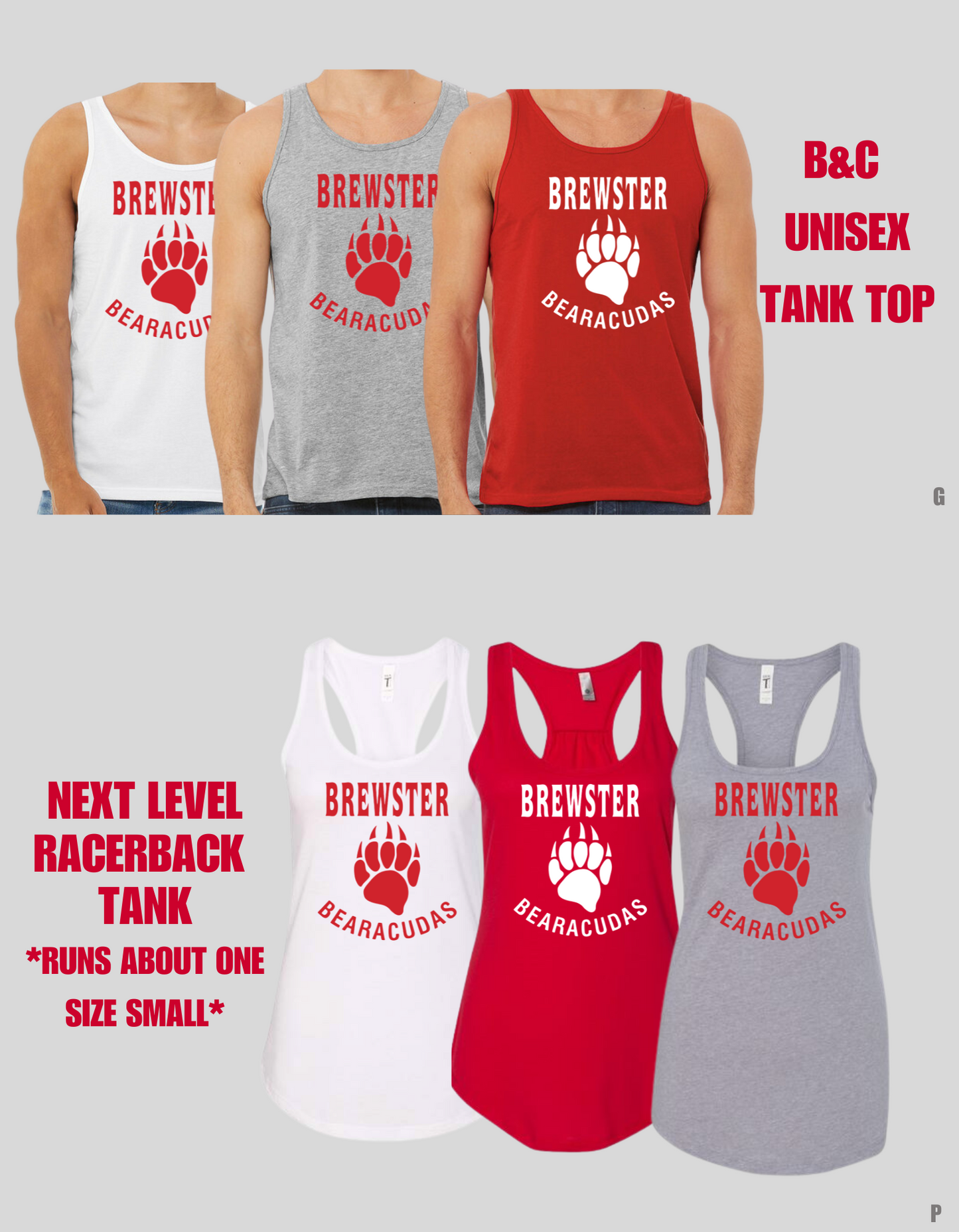 Brewster Baracudas Tank Tops