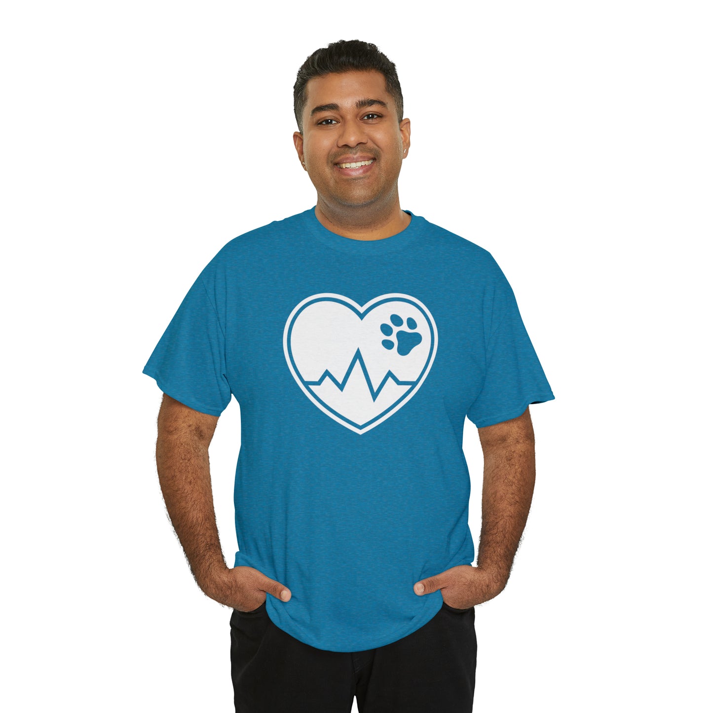 PAW HEARTBEAT TEE--ALL PROCEEDS DONATED TO ANIMAL RESCUE