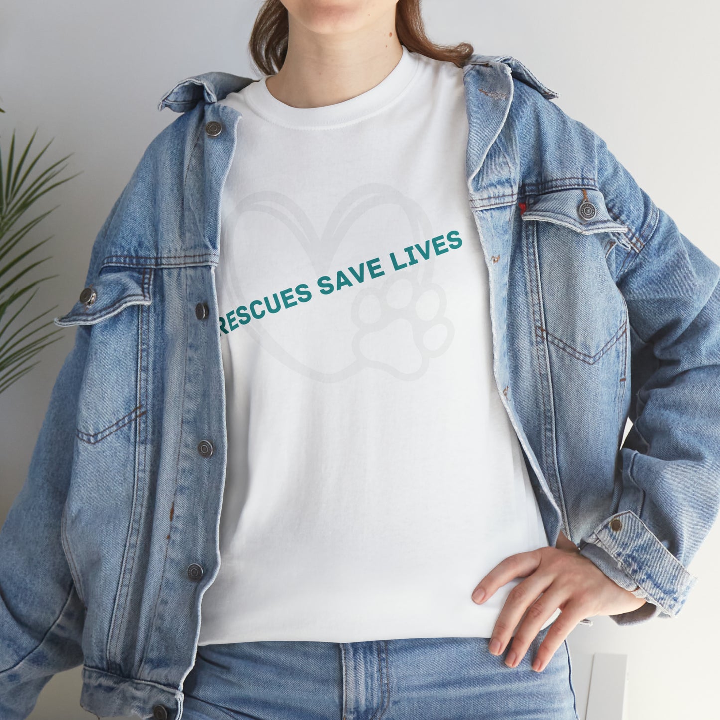 RESCUES SAVE LIVES TEE-Unisex Heavy Cotton Tee