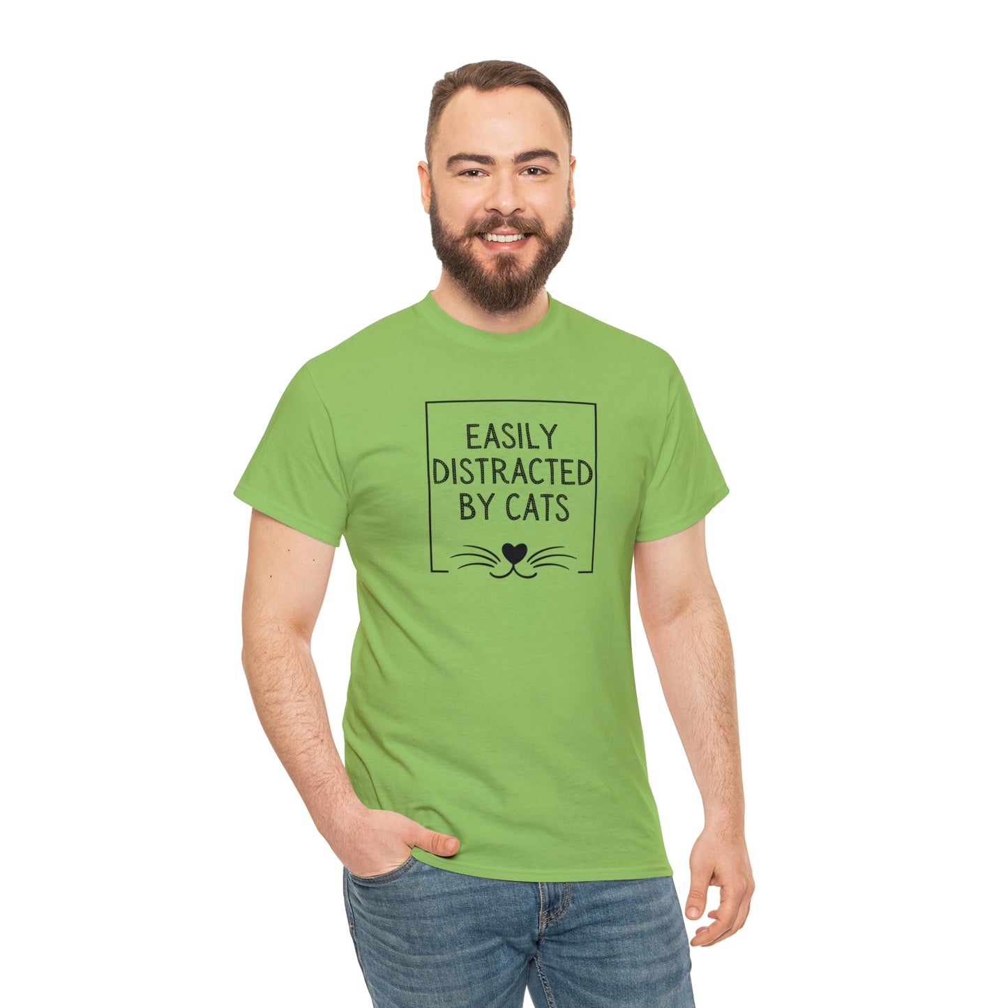 DISTRACTED BY CATS TEE-ALL PROCEEDS DONATED TO ANIMAL RESCUE!