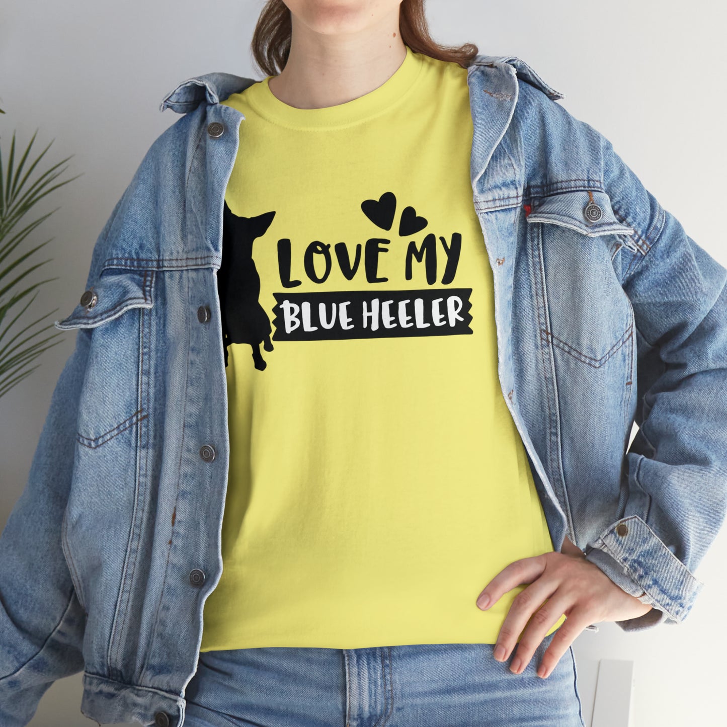 BLUE HEELER LOVE TEE-Unisex Heavy Cotton Tee