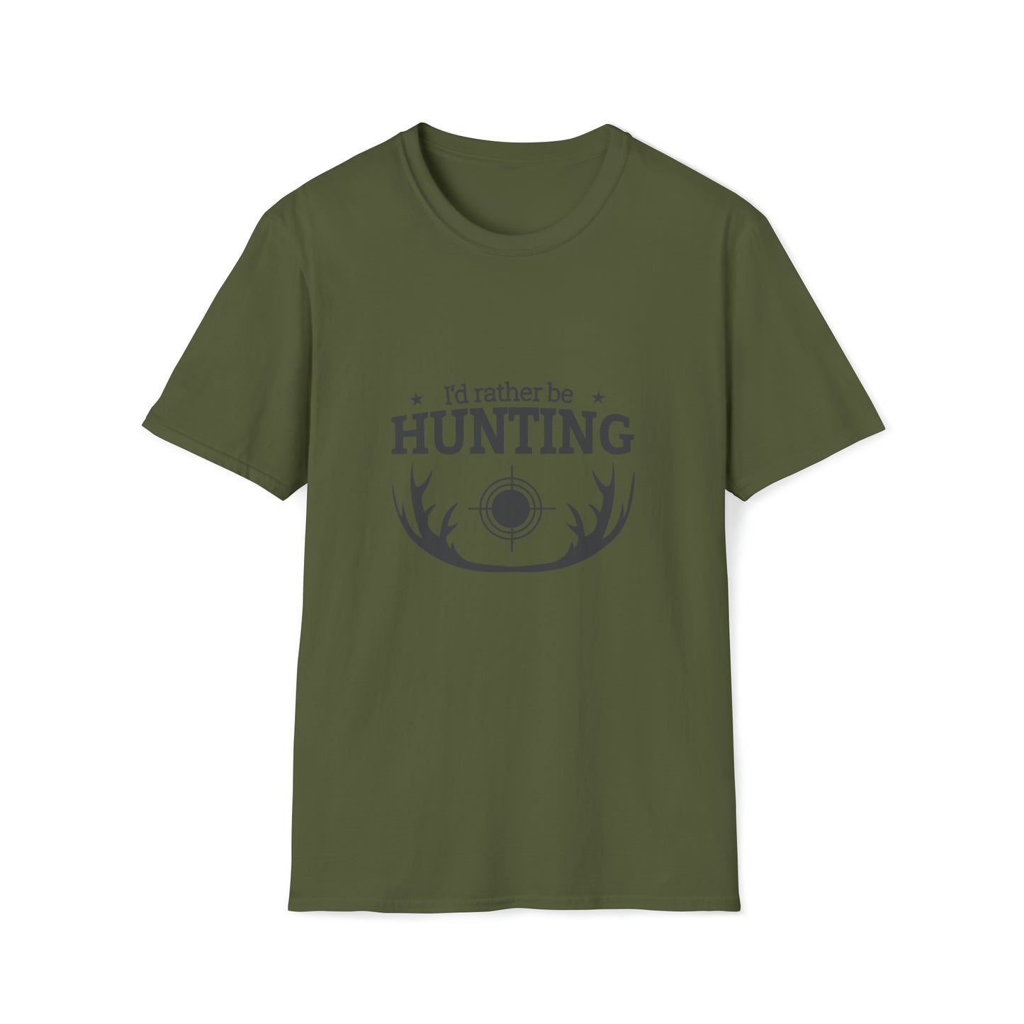 I'D RATHER BE HUNTING TEE-Unisex Softstyle T-Shirt