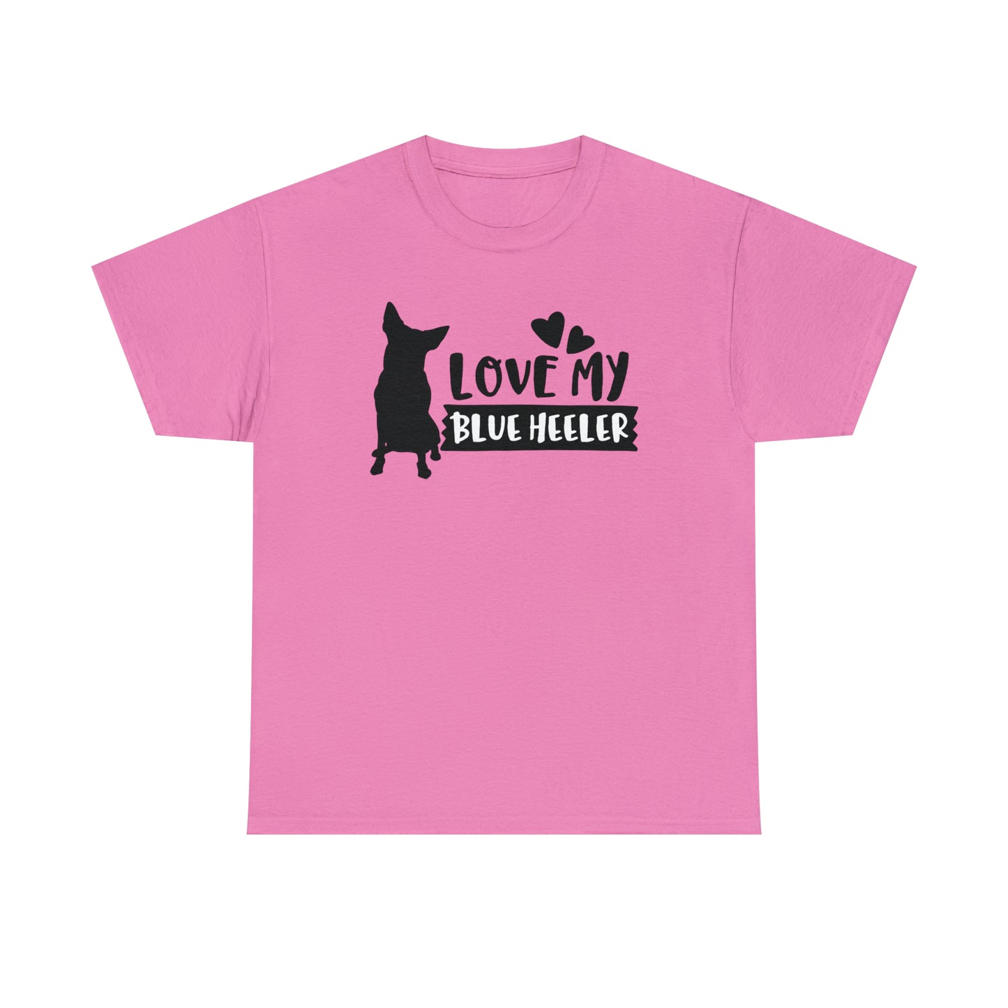 BLUE HEELER LOVE TEE-Unisex Heavy Cotton Tee