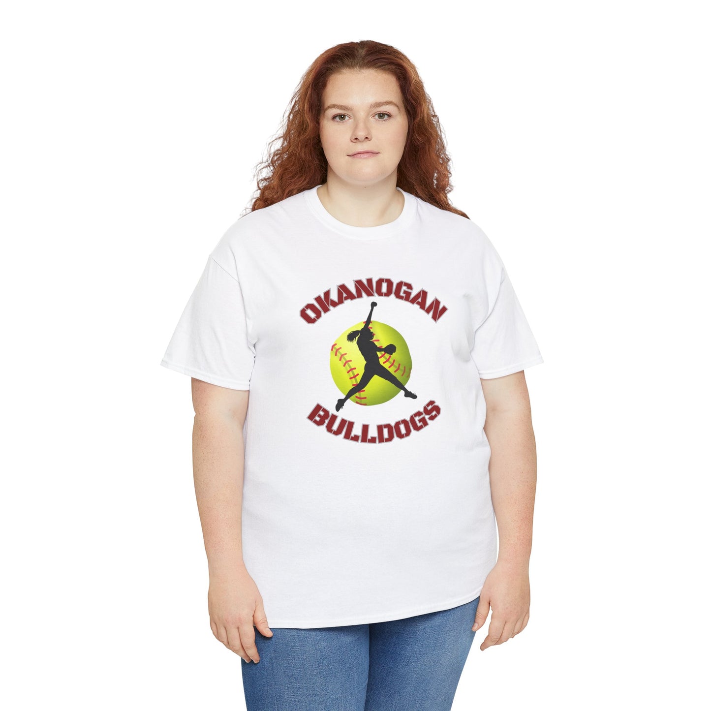 OK SOFTBALL PITCHER-Unisex Heavy Cotton Tee