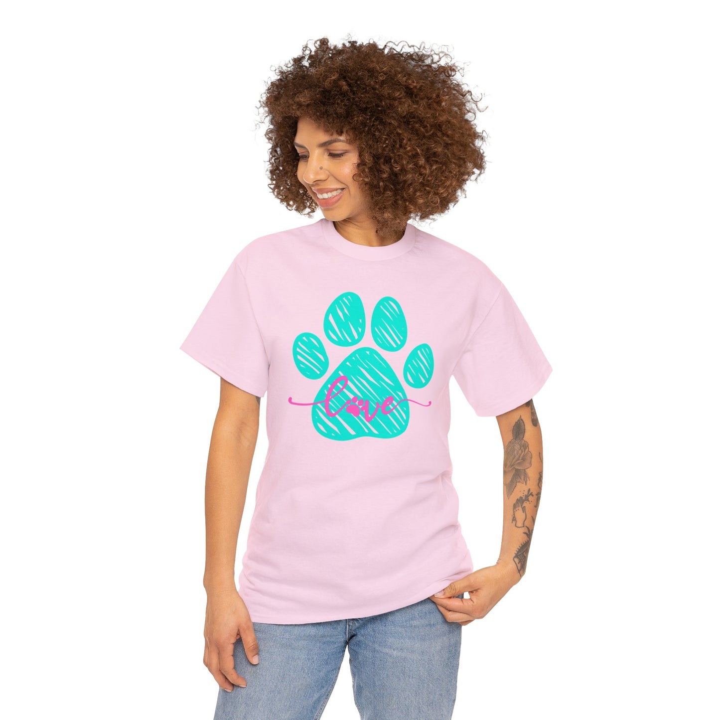 LOVE PAW TEE-Unisex Heavy Cotton Tee