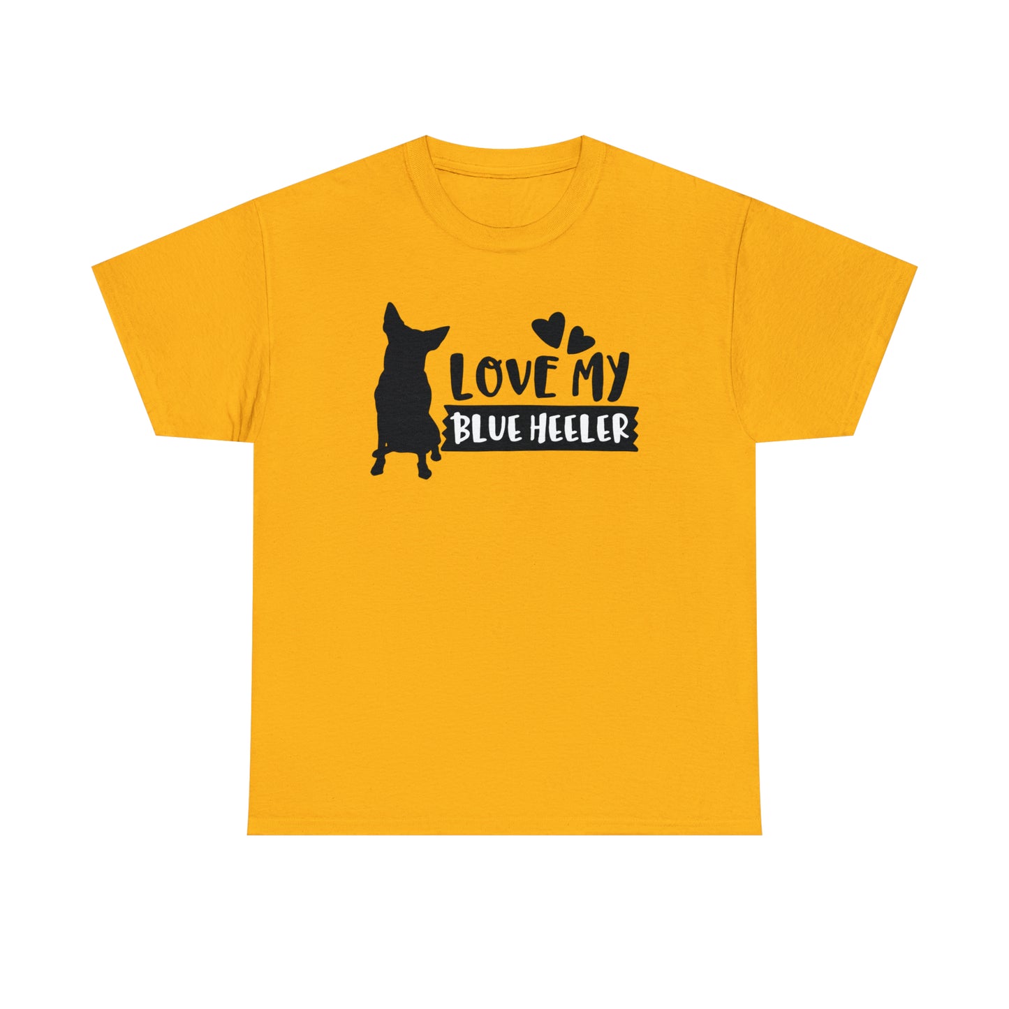 BLUE HEELER LOVE TEE-Unisex Heavy Cotton Tee