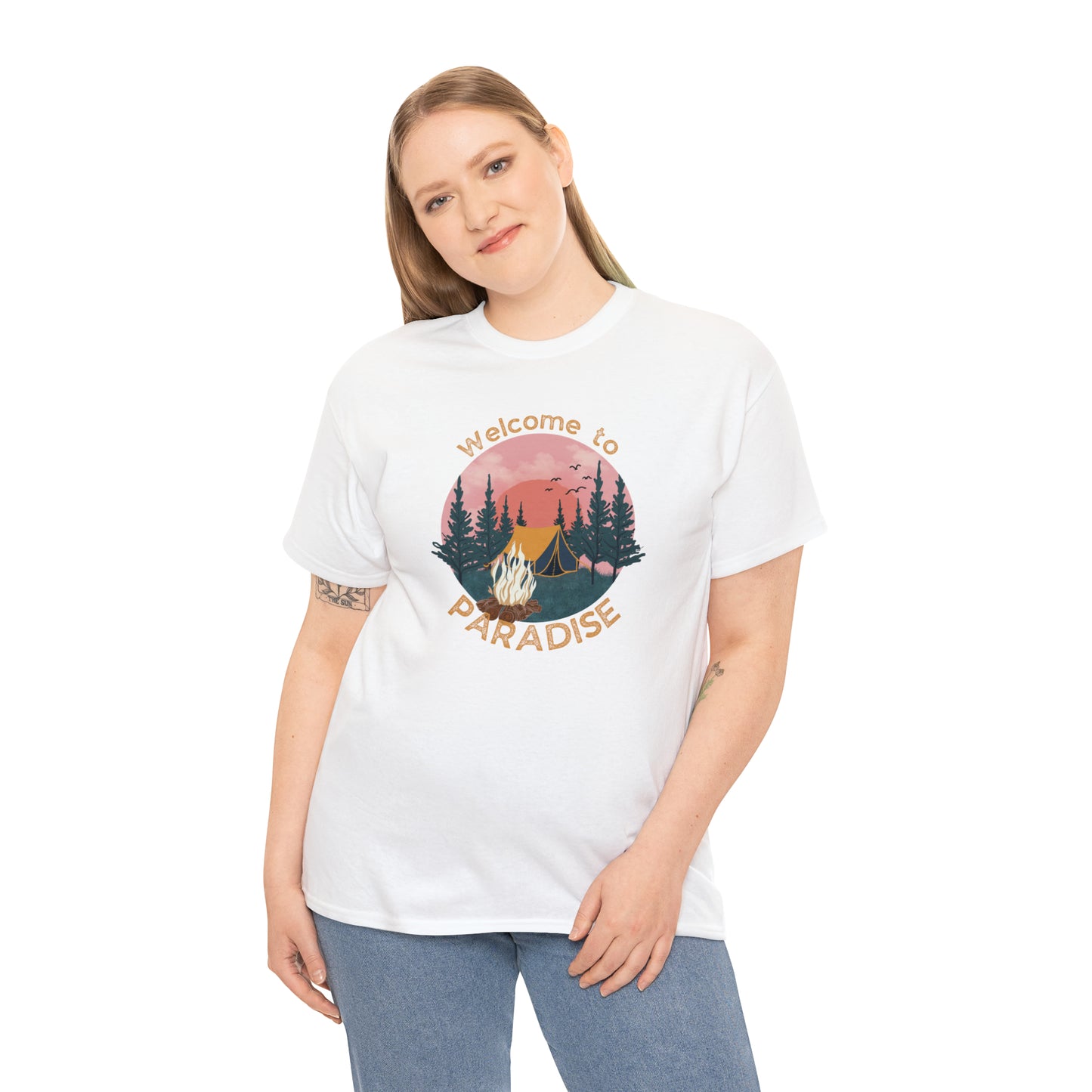 WELCOME TO PARADISE TEE-Unisex Heavy Cotton Tee