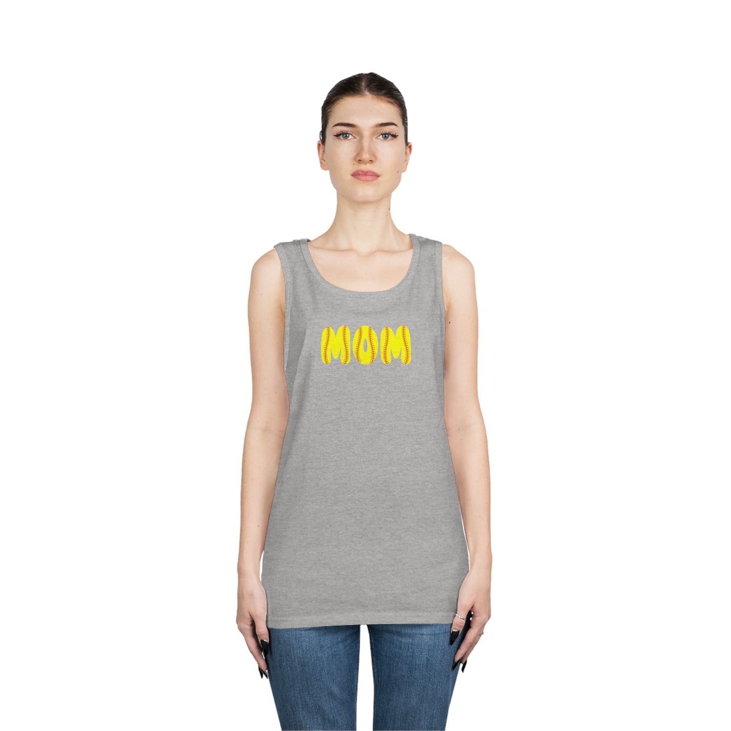 Softball MOM tank-Unisex Heavy Cotton Tank Top