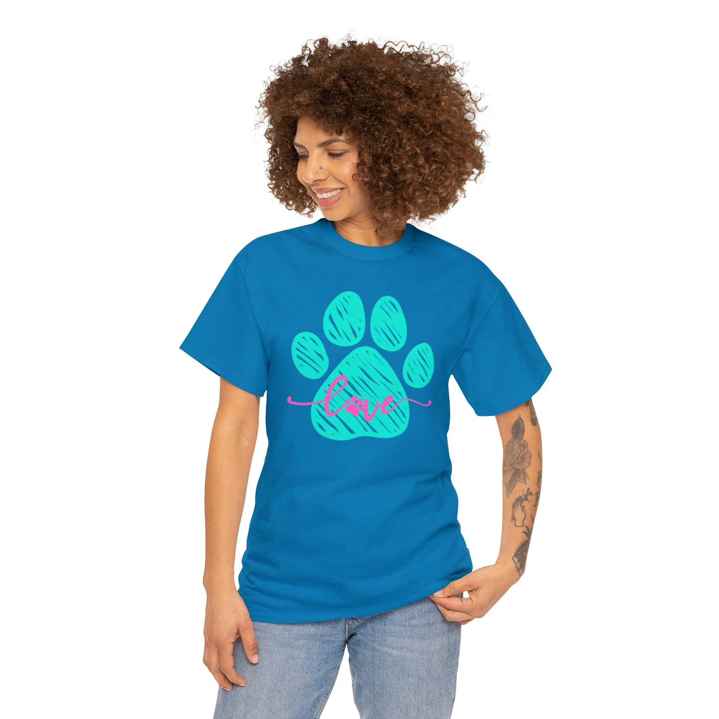 LOVE PAW TEE-Unisex Heavy Cotton Tee