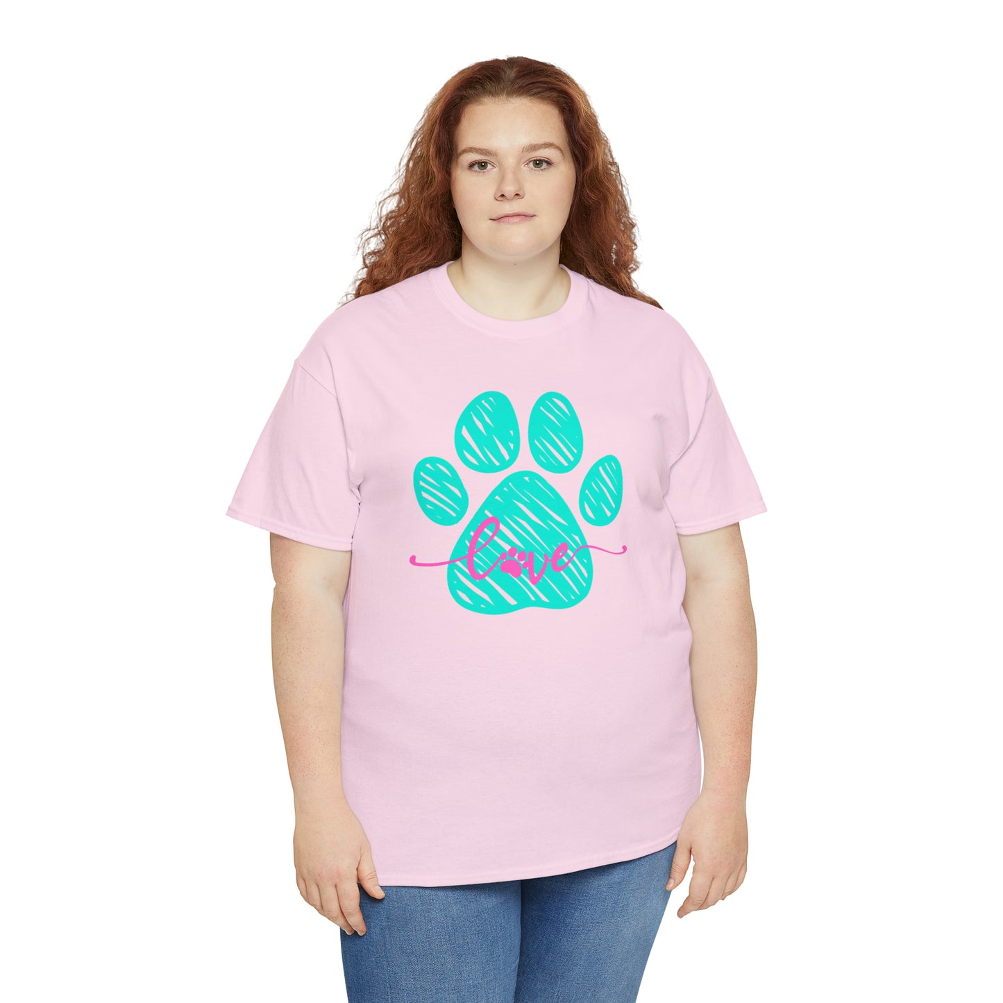 LOVE PAW TEE-Unisex Heavy Cotton Tee