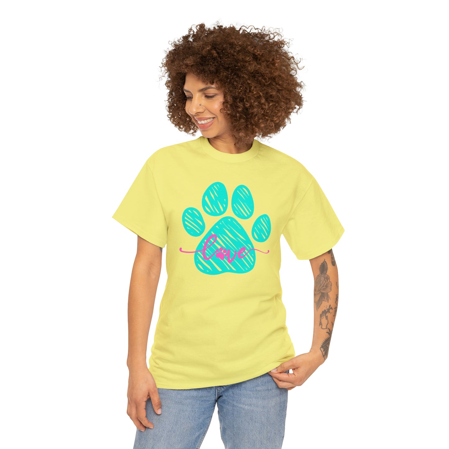 LOVE PAW TEE-Unisex Heavy Cotton Tee