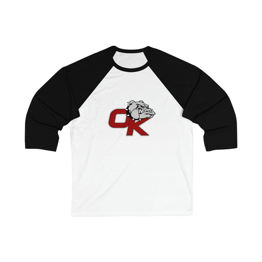 OK BULLDOGS-Unisex 3\4 Sleeve Baseball Tee