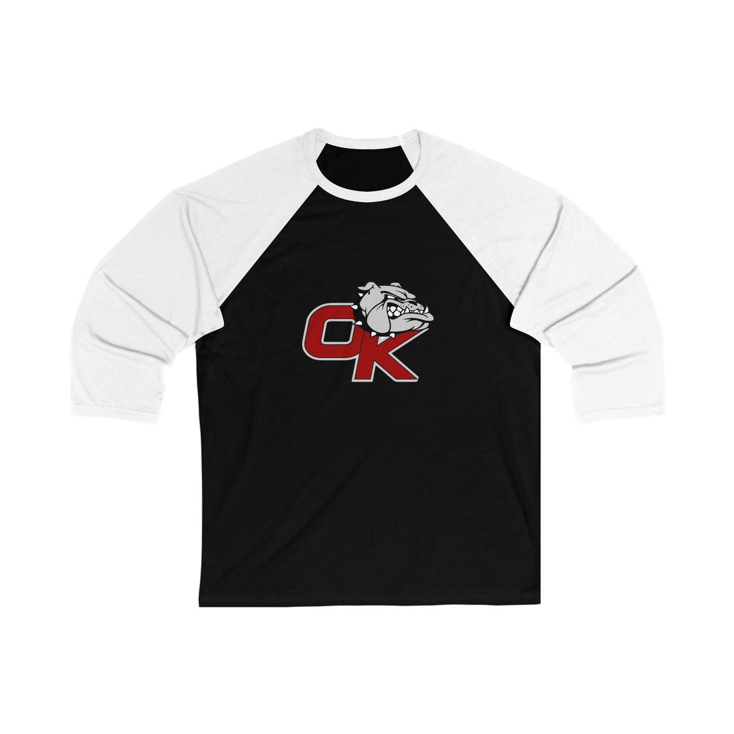 OK BULLDOGS-Unisex 3\4 Sleeve Baseball Tee