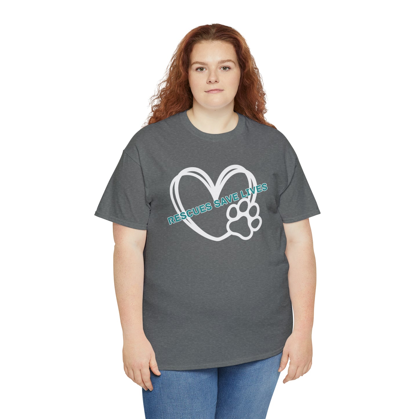 RESCUES SAVE LIVES TEE-Unisex Heavy Cotton Tee