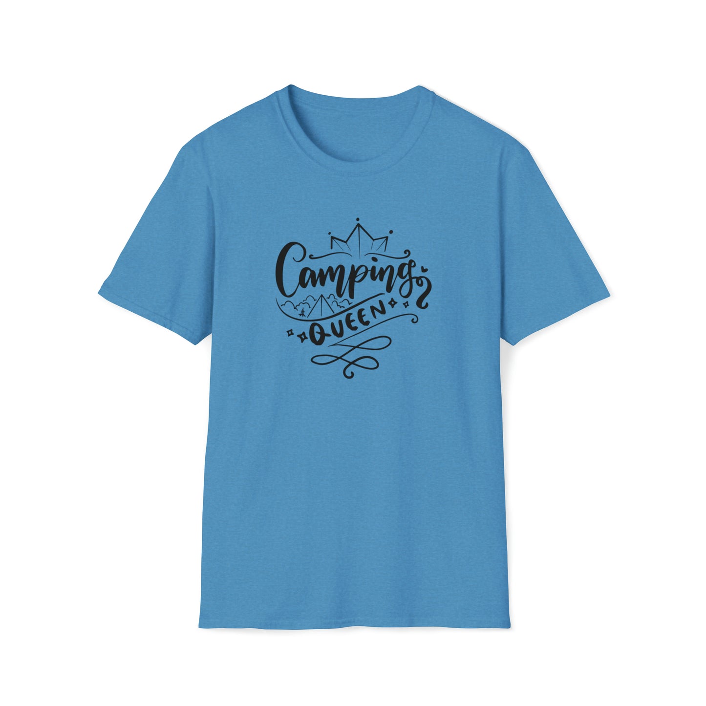 CAMPING QUEEN TEE-Unisex Softstyle T-Shirt