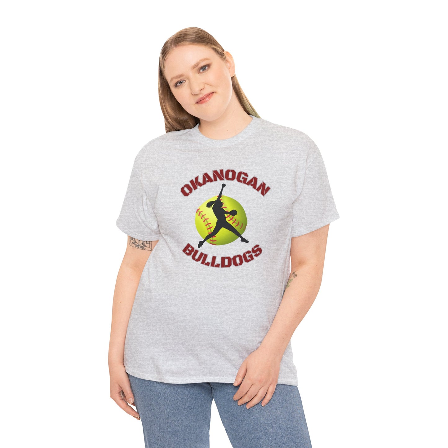 OK SOFTBALL PITCHER-Unisex Heavy Cotton Tee