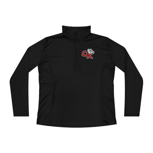 OK BULLDOGS Ladies Quarter-Zip Pullover