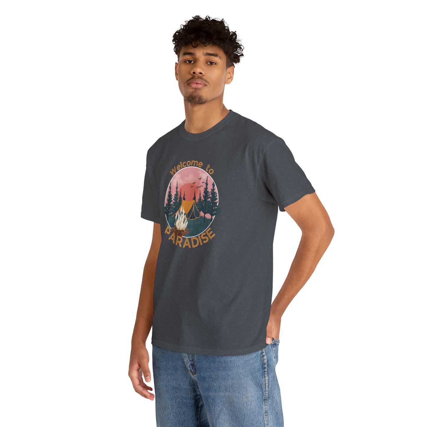 WELCOME TO PARADISE TEE-Unisex Heavy Cotton Tee