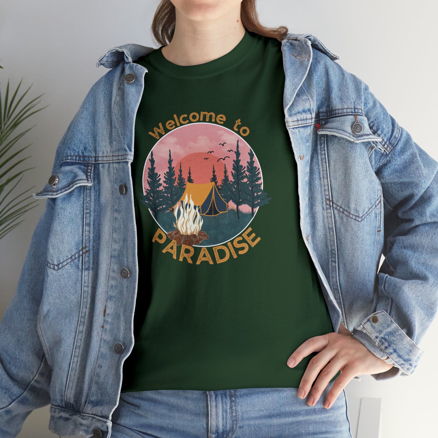 WELCOME TO PARADISE TEE-Unisex Heavy Cotton Tee