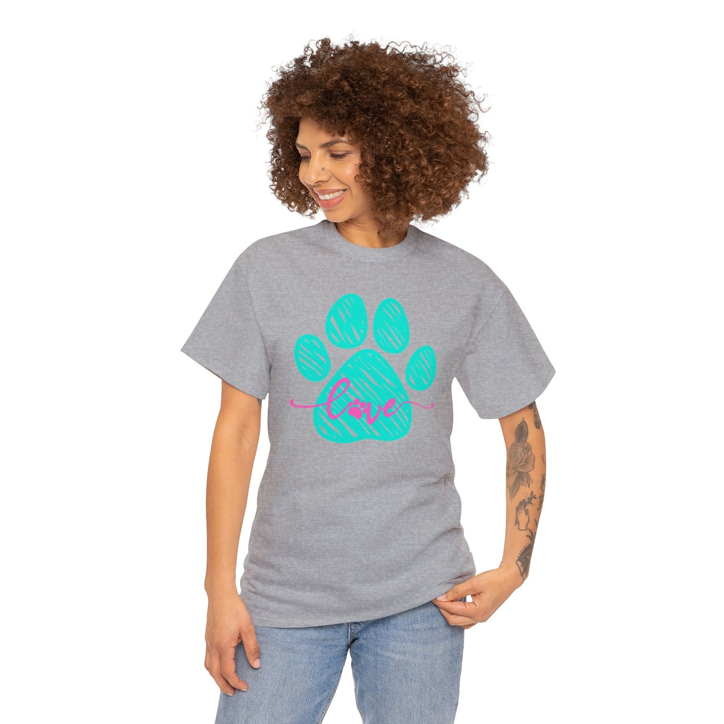 LOVE PAW TEE-Unisex Heavy Cotton Tee