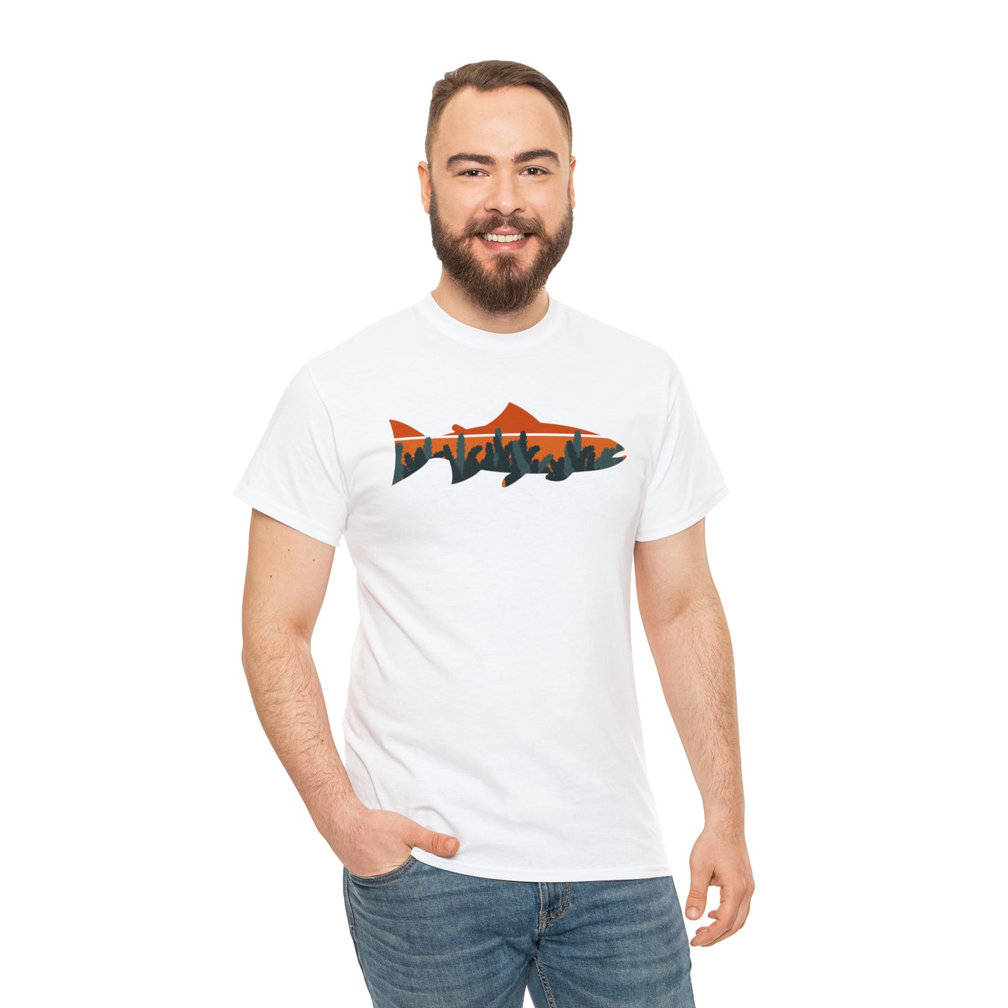 TROUT TEE-Unisex Heavy Cotton Tee