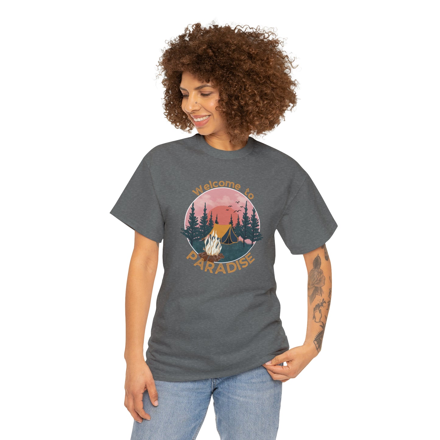 WELCOME TO PARADISE TEE-Unisex Heavy Cotton Tee