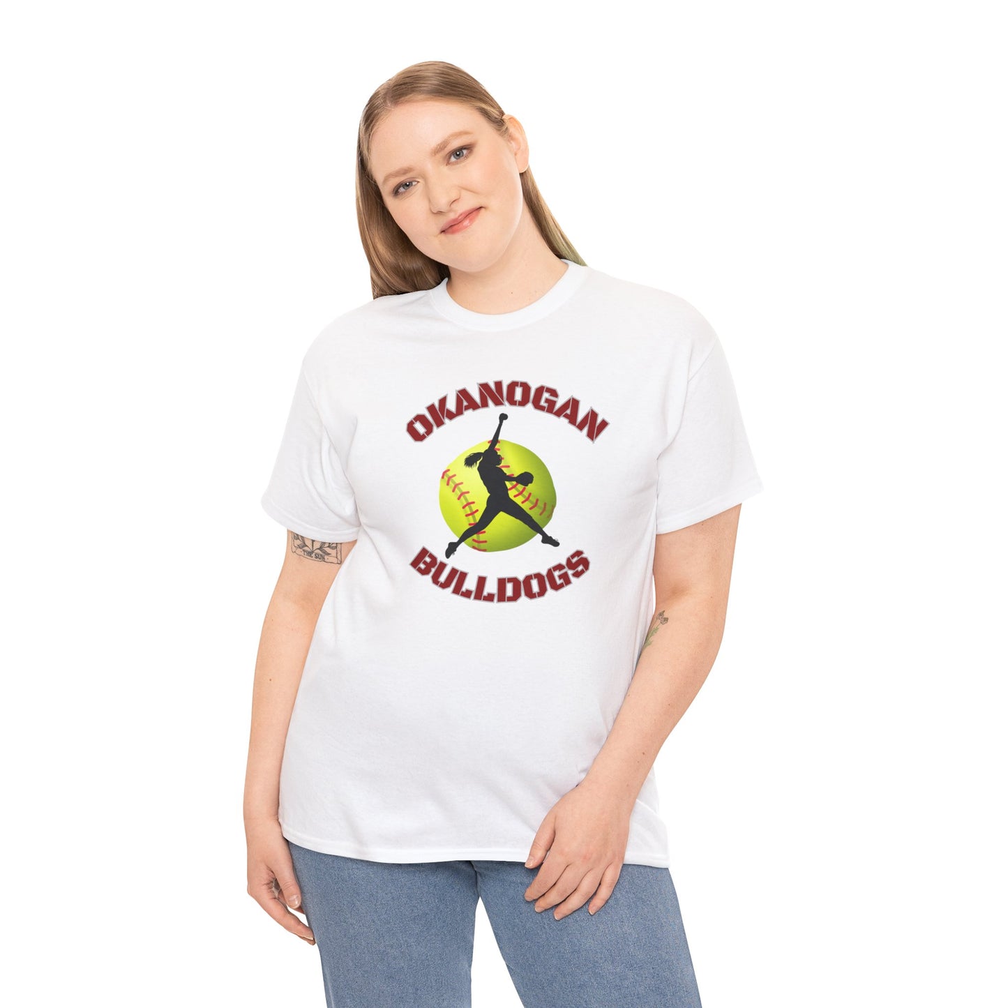 OK SOFTBALL PITCHER-Unisex Heavy Cotton Tee