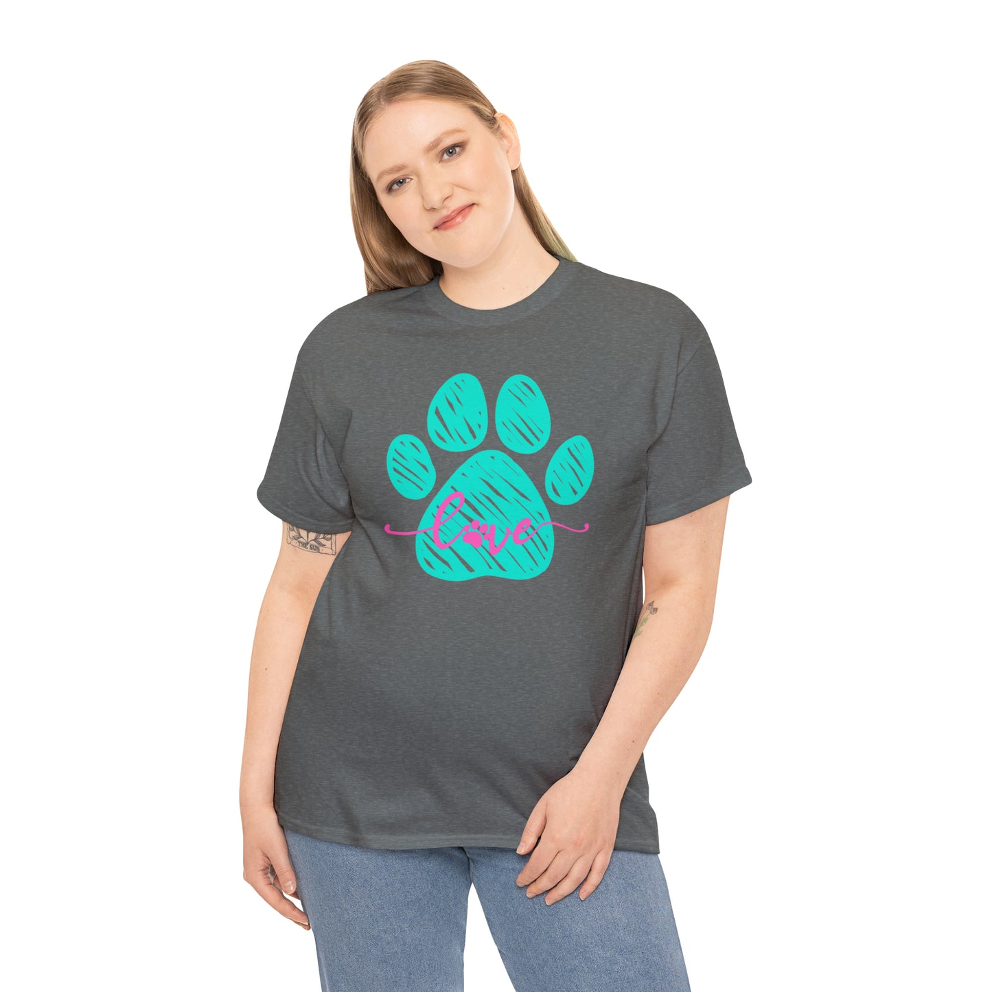 LOVE PAW TEE-Unisex Heavy Cotton Tee