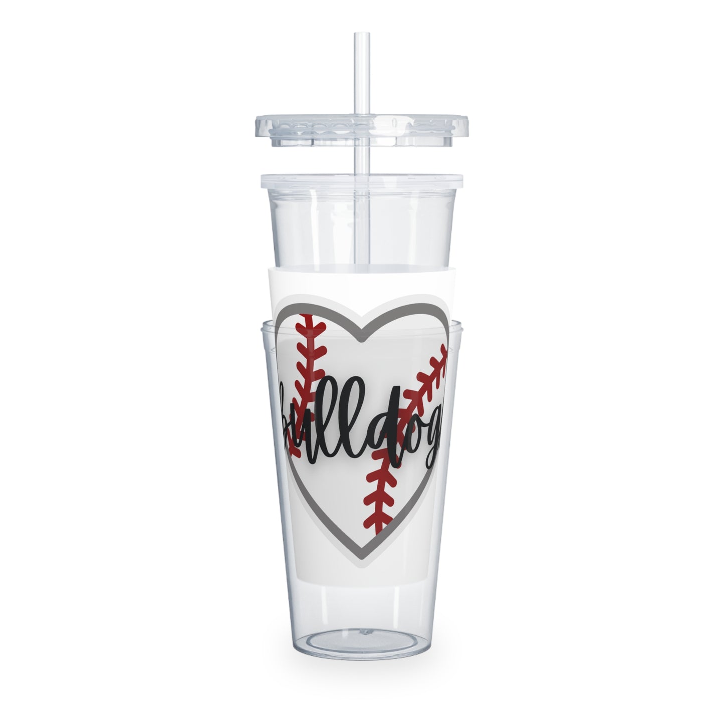 BULLDOGS-Plastic Tumbler with Straw