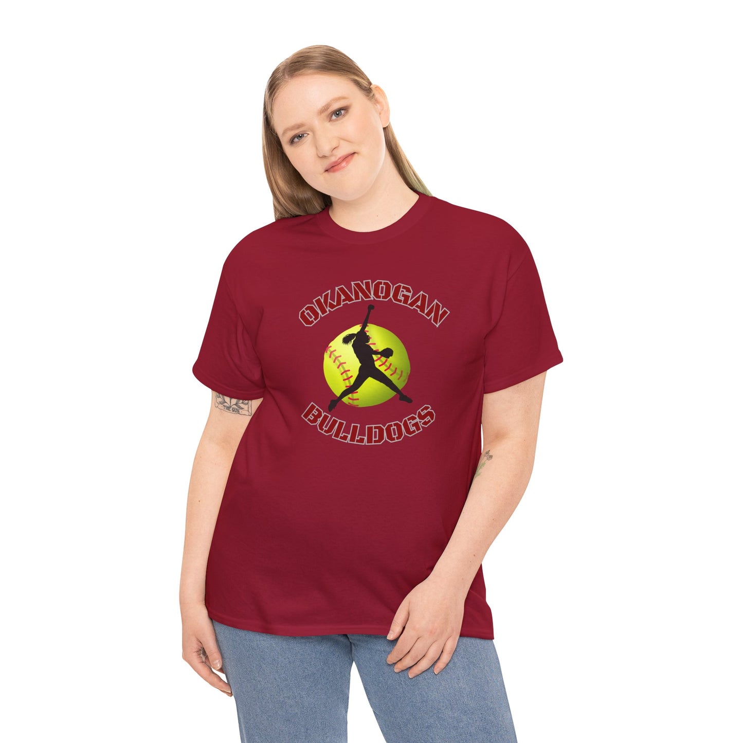 OK SOFTBALL PITCHER-Unisex Heavy Cotton Tee