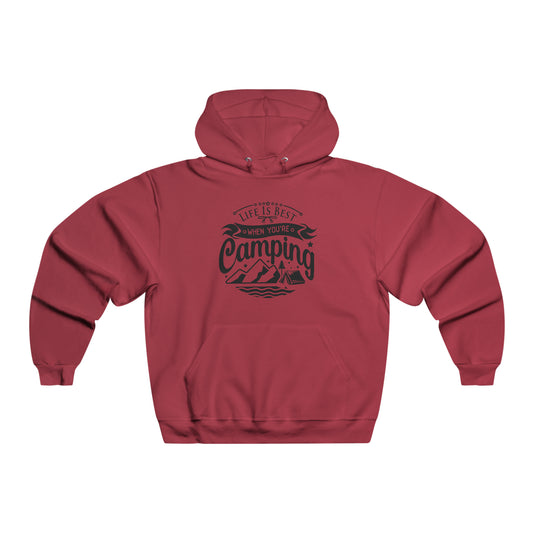 LIFE IS BEST CAMPING HOODIE-Men's NUBLEND® Hooded Sweatshirt