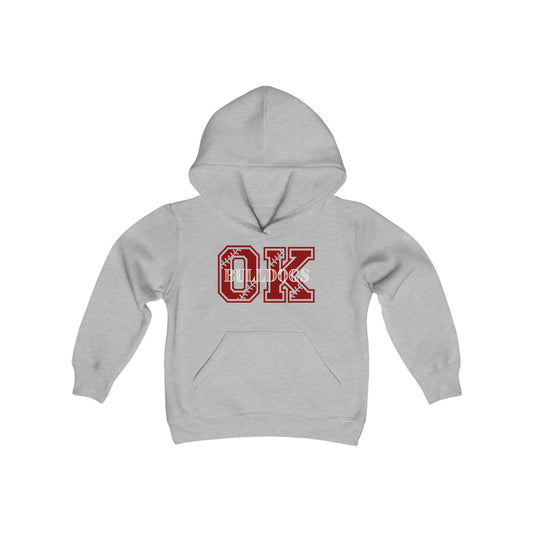 OK BULLDOGS BASEBALL LACES HOODIE-Youth Heavy Blend Hooded Sweatshirt