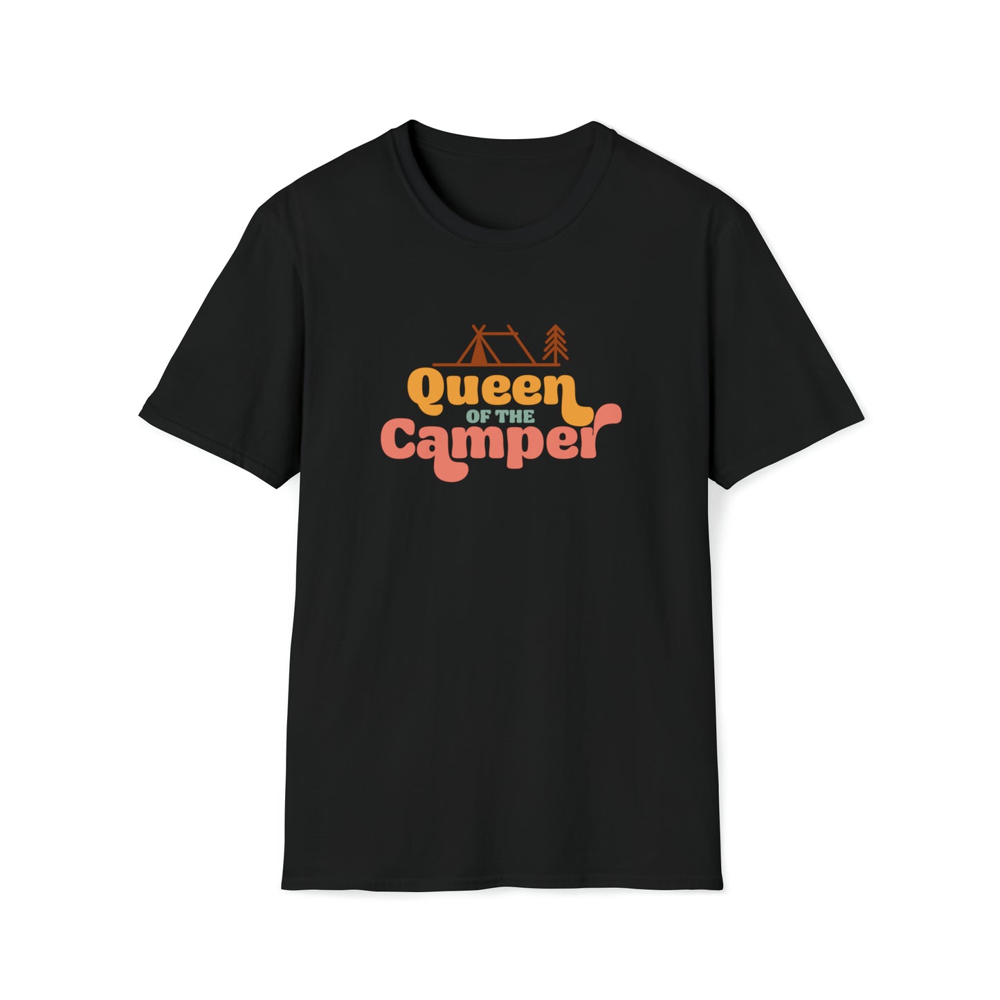 QUEEN OF THE CAMPER TEE-Unisex Softstyle T-Shirt