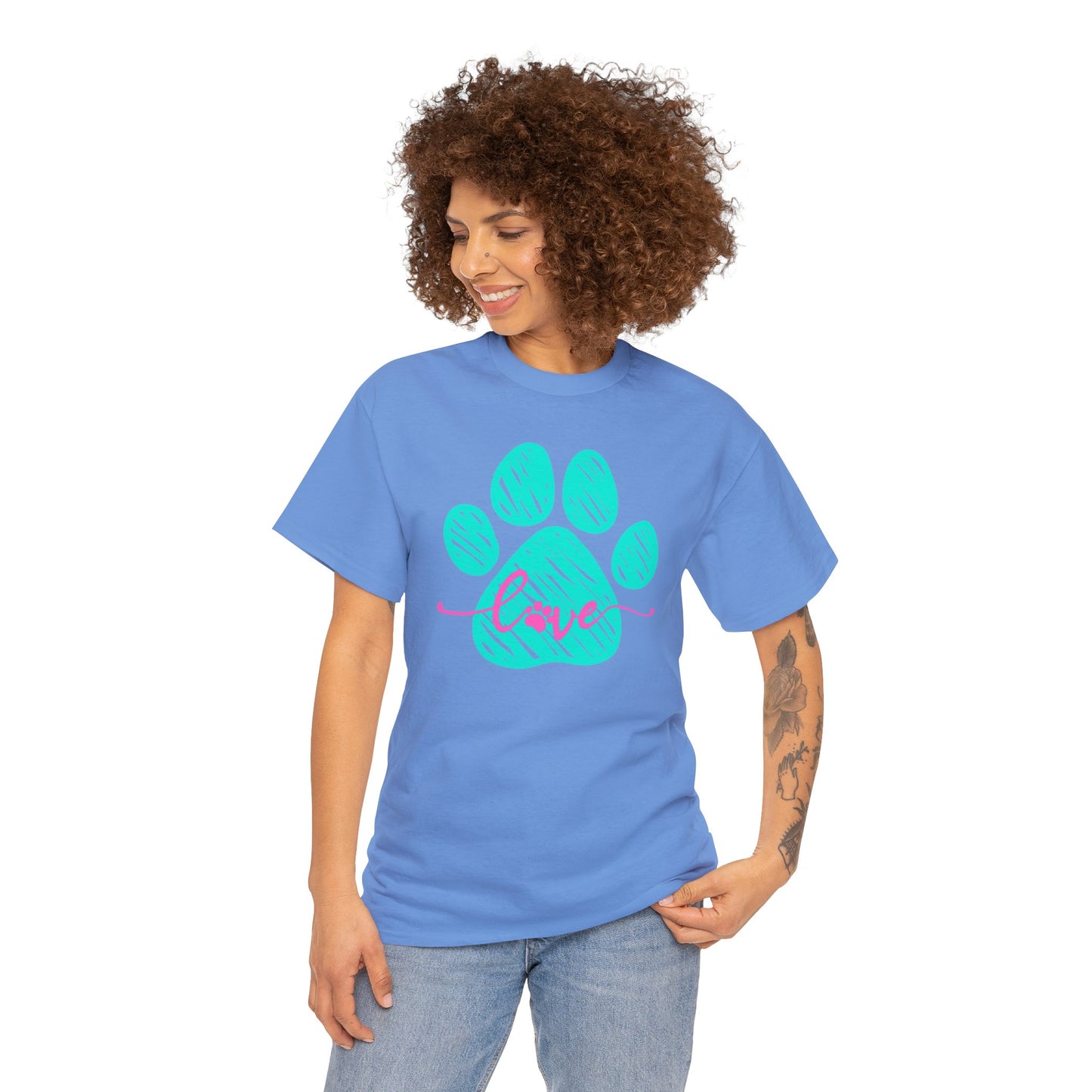 LOVE PAW TEE-Unisex Heavy Cotton Tee