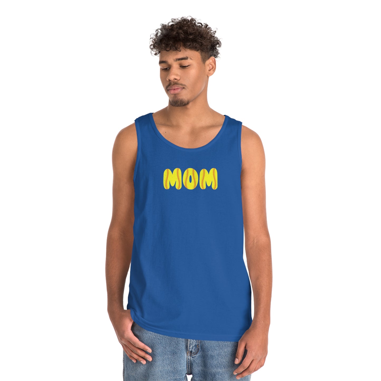 Softball MOM tank-Unisex Heavy Cotton Tank Top