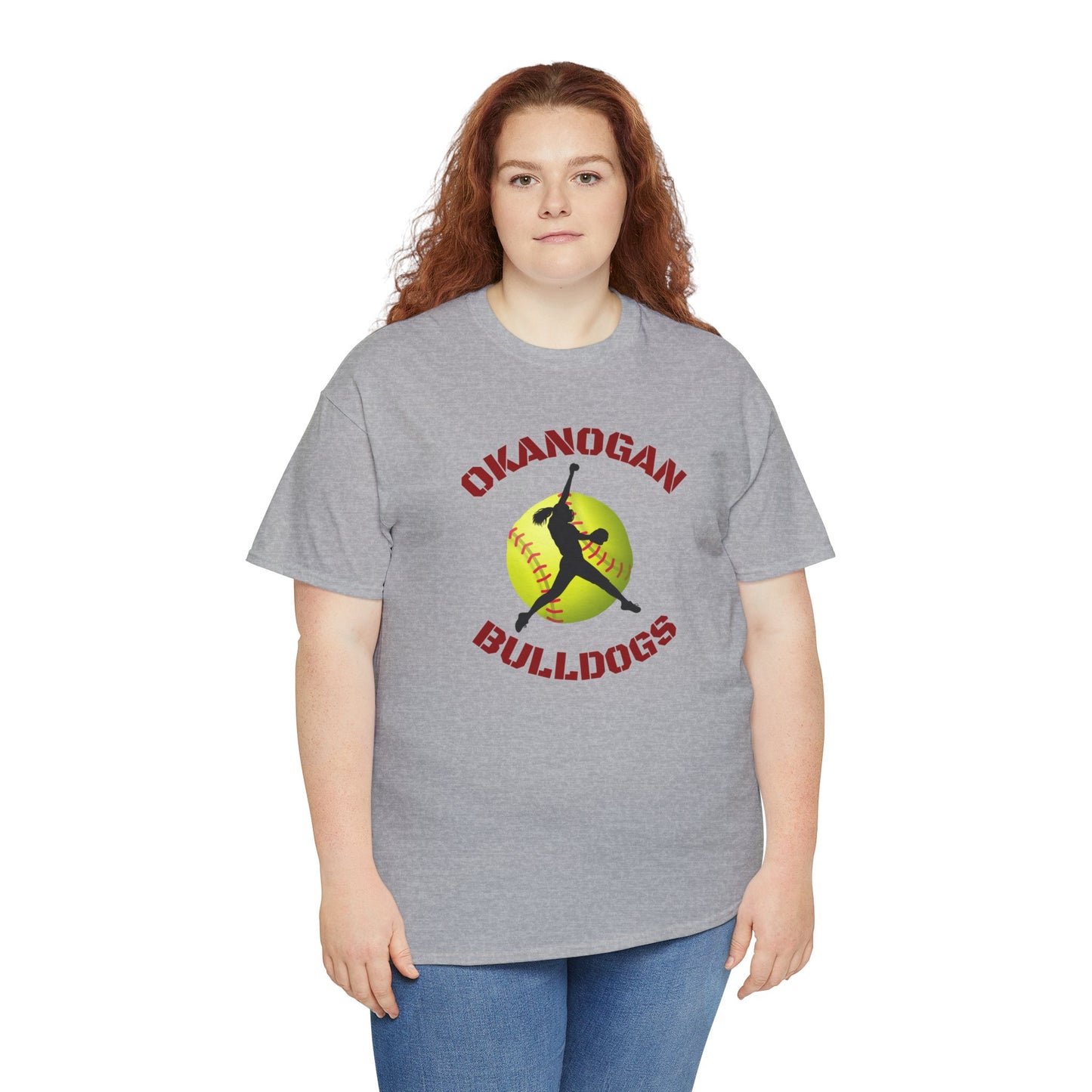 OK SOFTBALL PITCHER-Unisex Heavy Cotton Tee