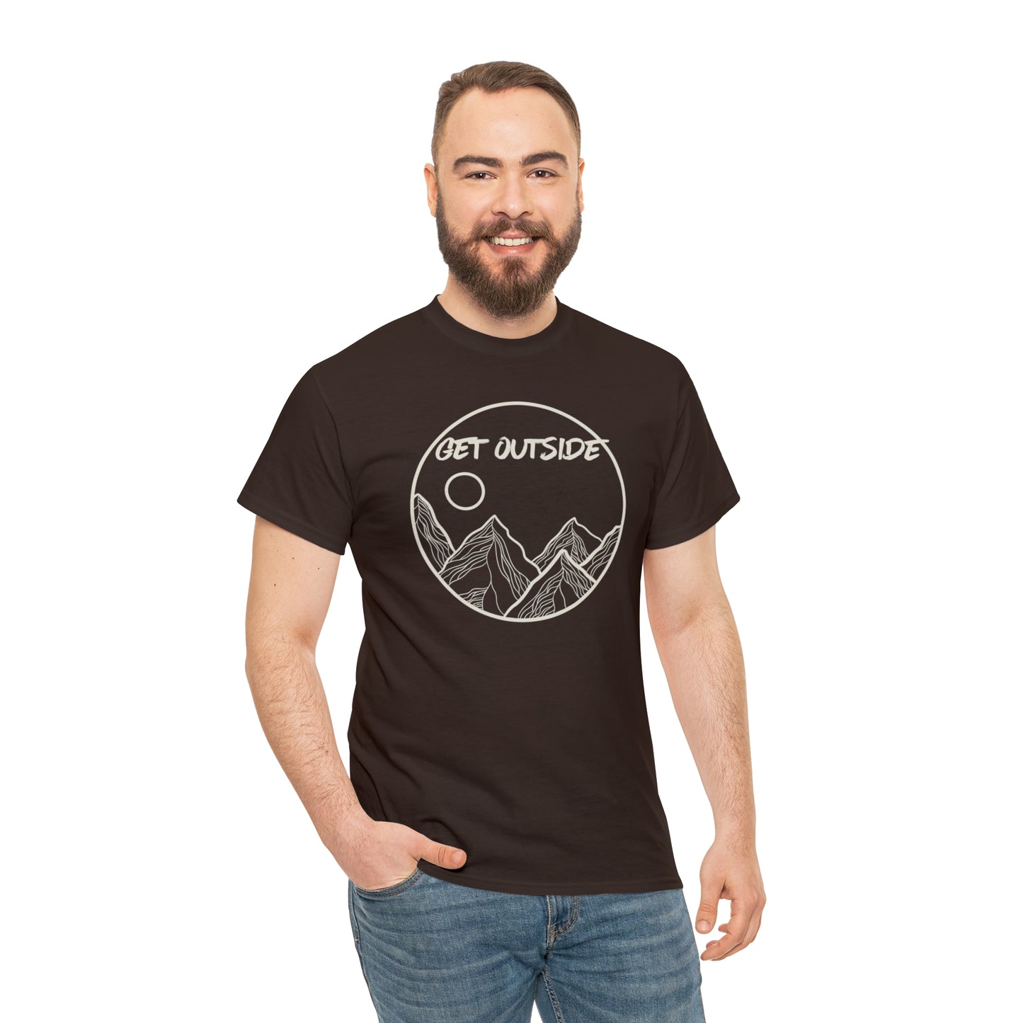 GET OUTSIDE TEE-Unisex Heavy Cotton Tee