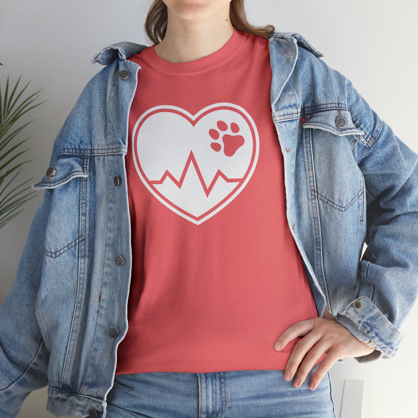 PAW HEARTBEAT TEE--ALL PROCEEDS DONATED TO ANIMAL RESCUE