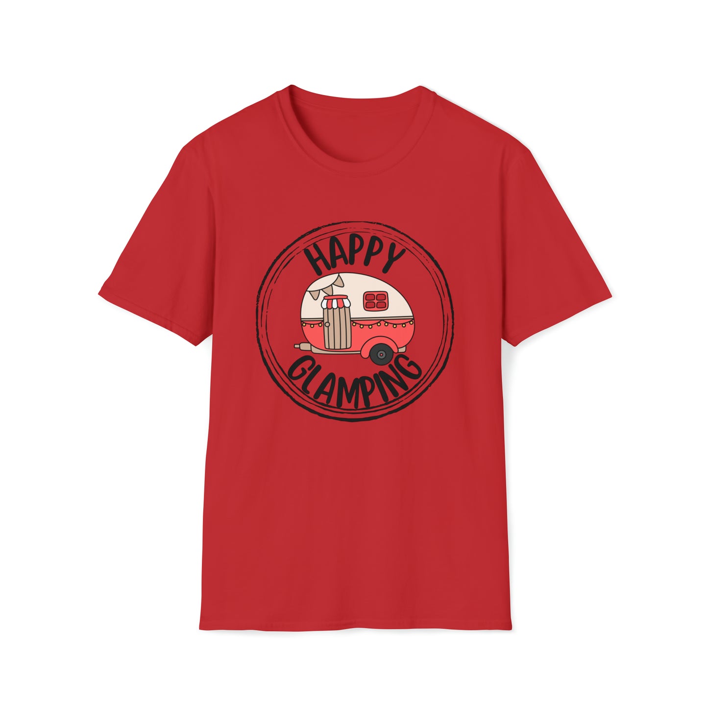 HAPPY GLAMPING TEE-Unisex Softstyle T-Shirt