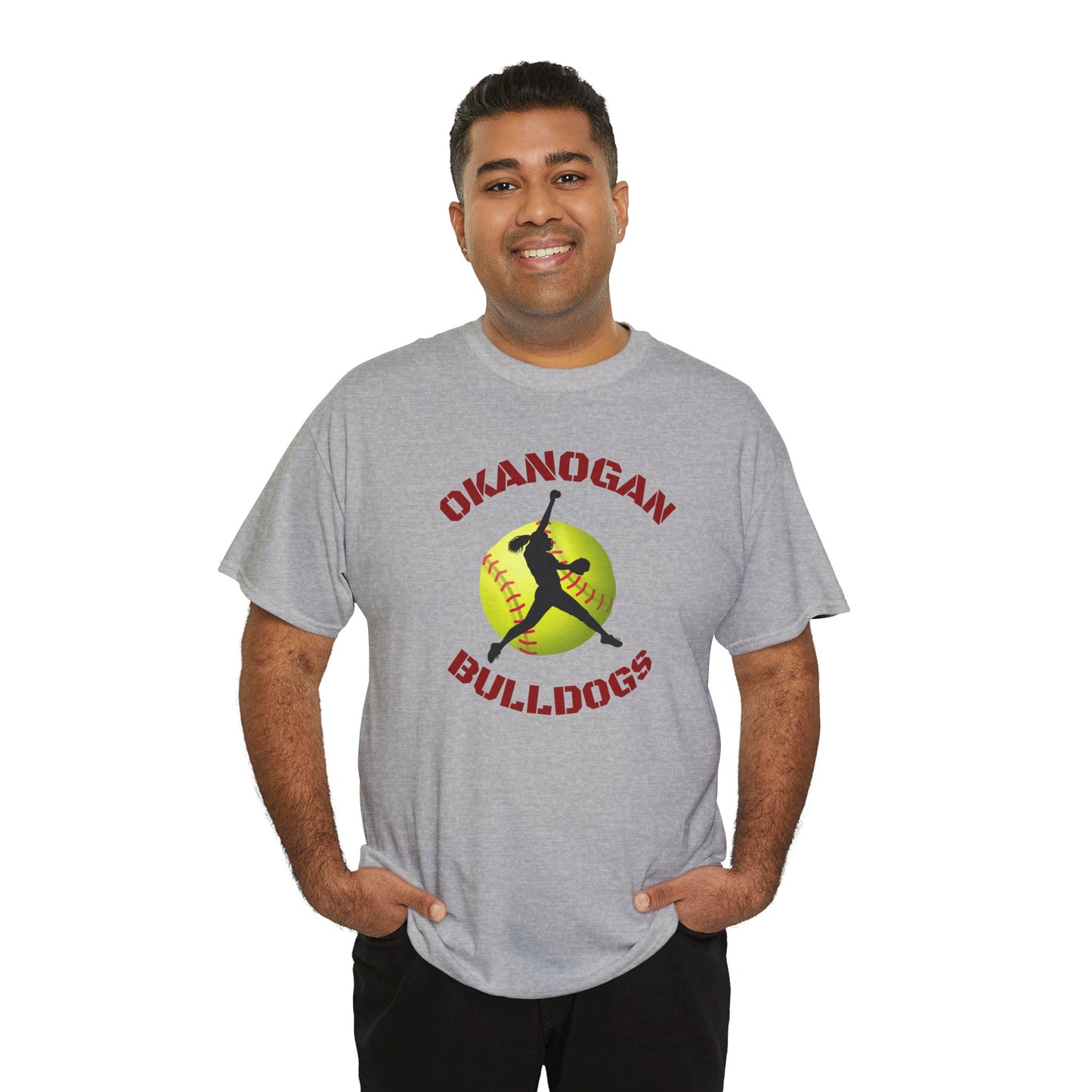 OK SOFTBALL PITCHER-Unisex Heavy Cotton Tee