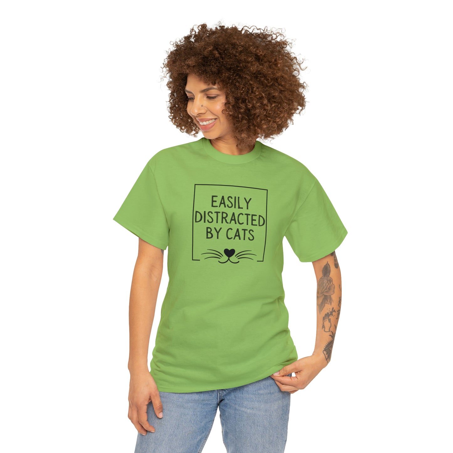 DISTRACTED BY CATS TEE-ALL PROCEEDS DONATED TO ANIMAL RESCUE!