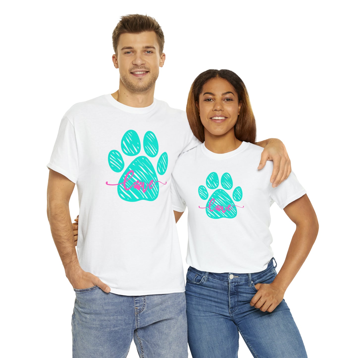 LOVE PAW TEE-Unisex Heavy Cotton Tee