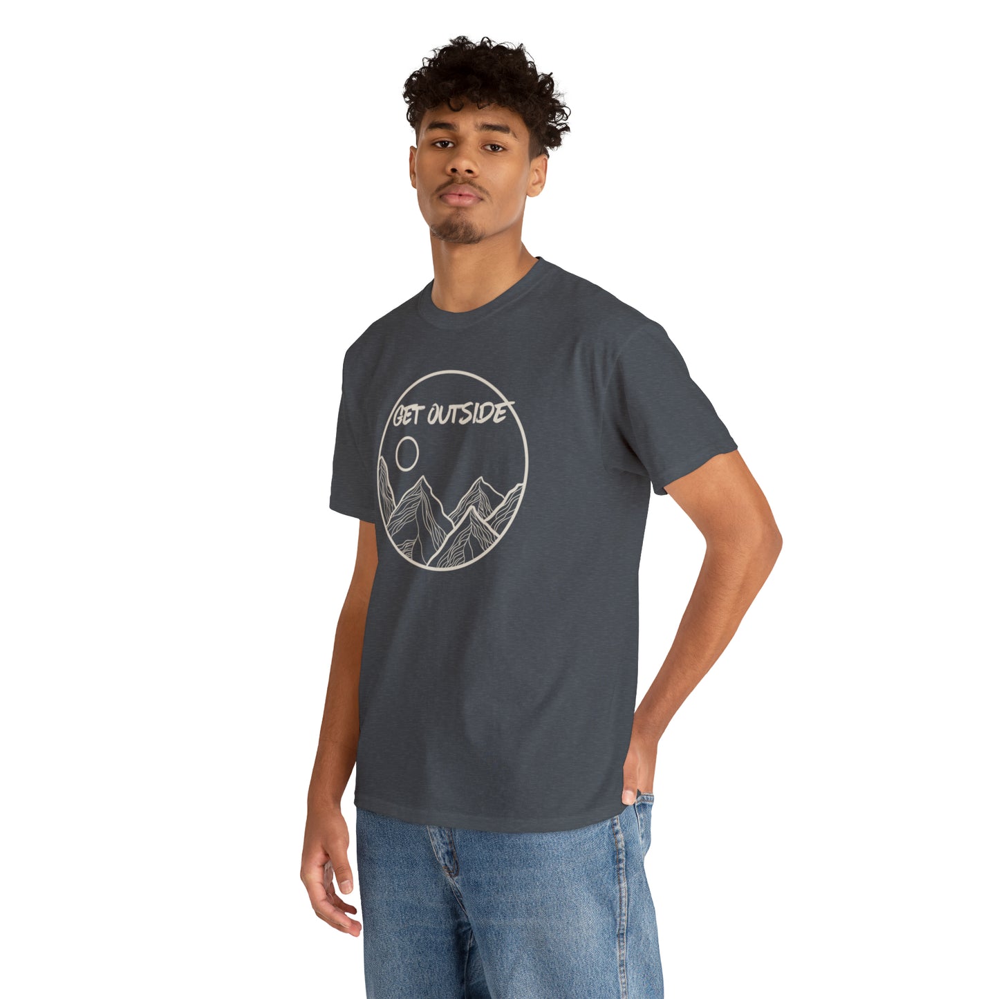 GET OUTSIDE TEE-Unisex Heavy Cotton Tee