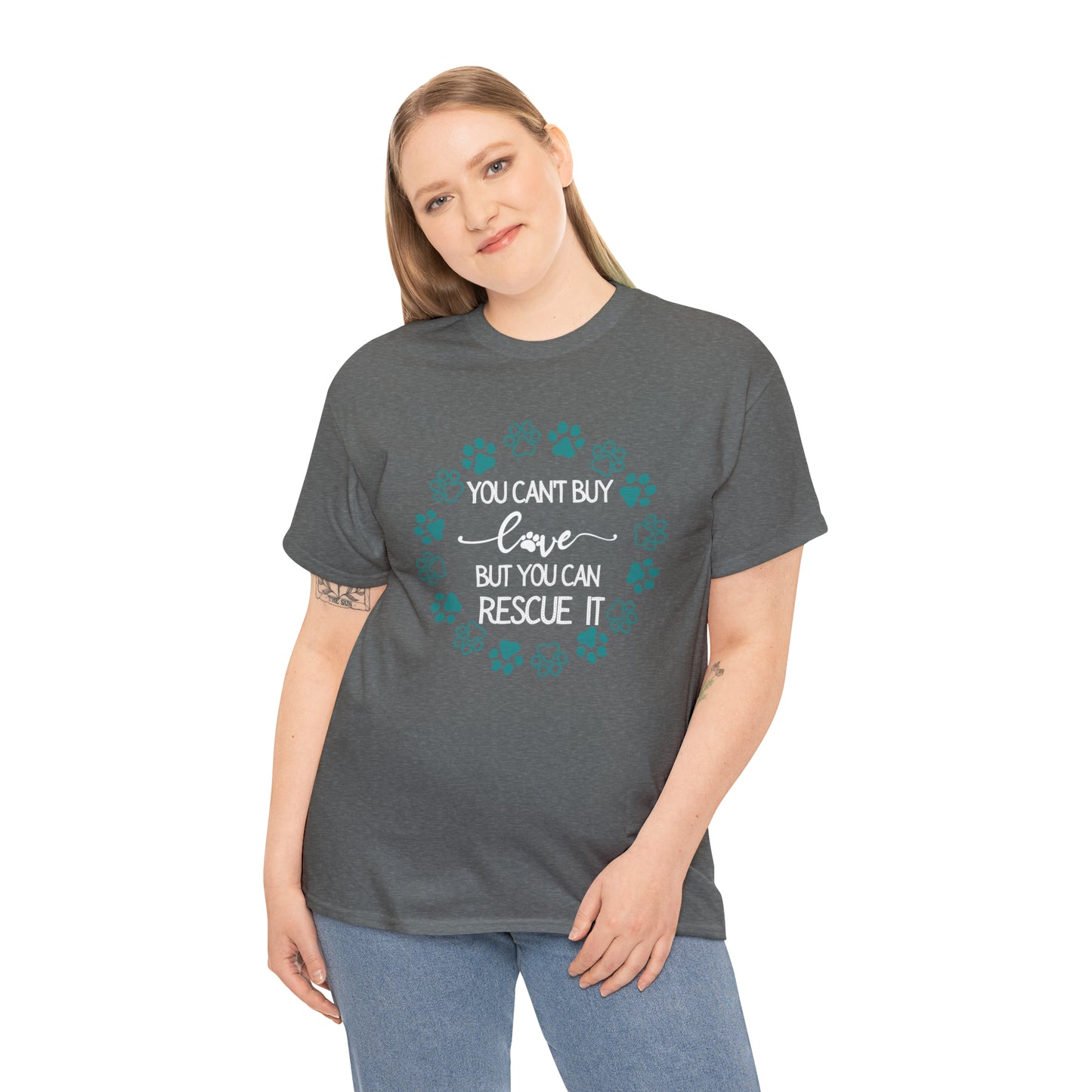 RESCUE LOVE TEE--ALL PROCEEDS DONATED TO ANIMAL RESCUE!