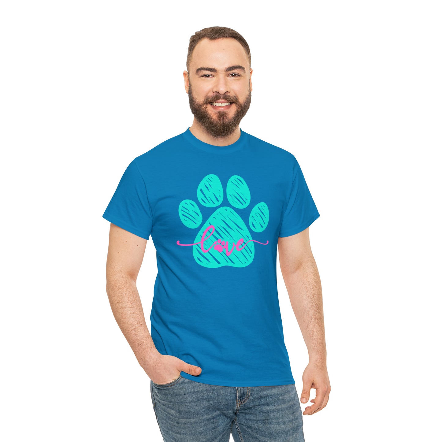 LOVE PAW TEE-Unisex Heavy Cotton Tee