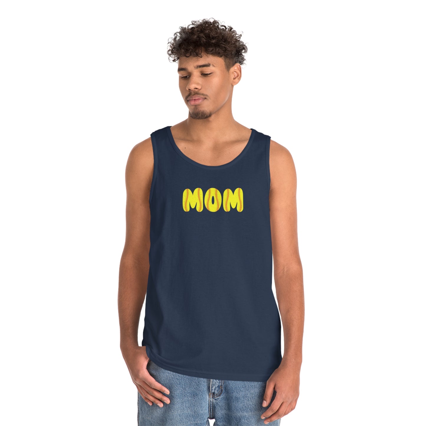 Softball MOM tank-Unisex Heavy Cotton Tank Top