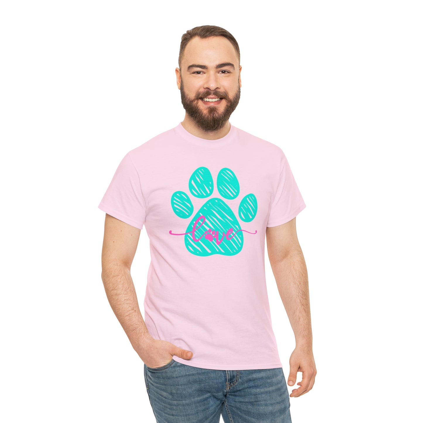 LOVE PAW TEE-Unisex Heavy Cotton Tee