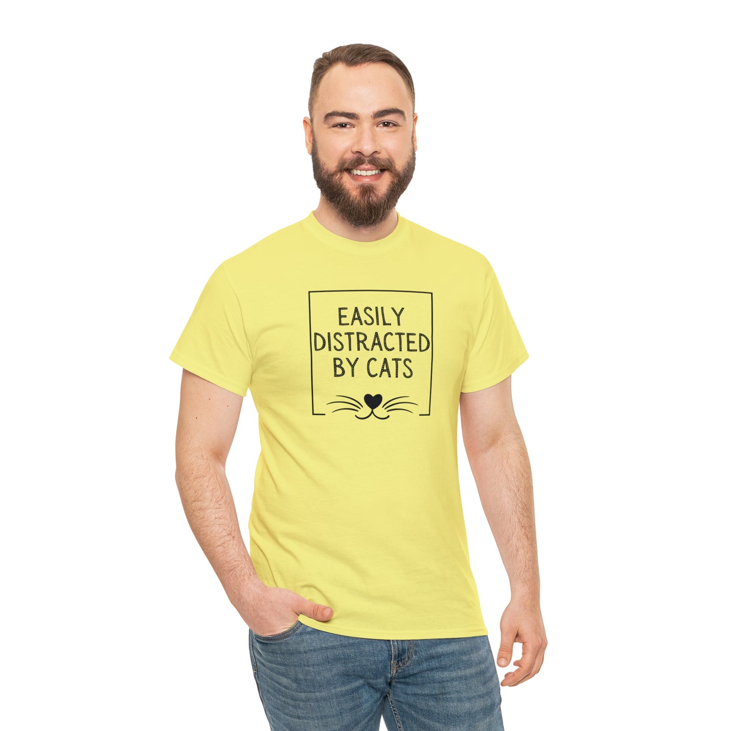 DISTRACTED BY CATS TEE-ALL PROCEEDS DONATED TO ANIMAL RESCUE!