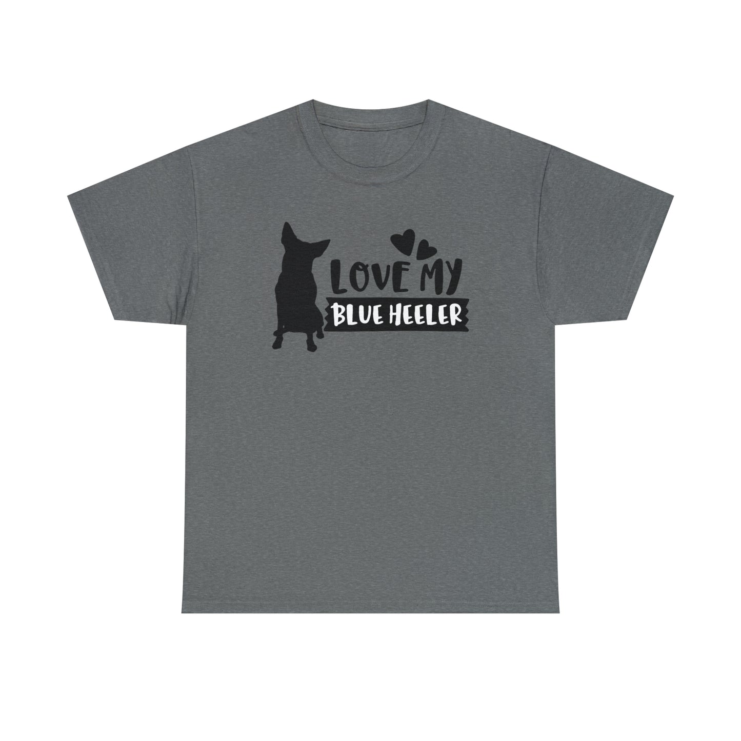 BLUE HEELER LOVE TEE-Unisex Heavy Cotton Tee