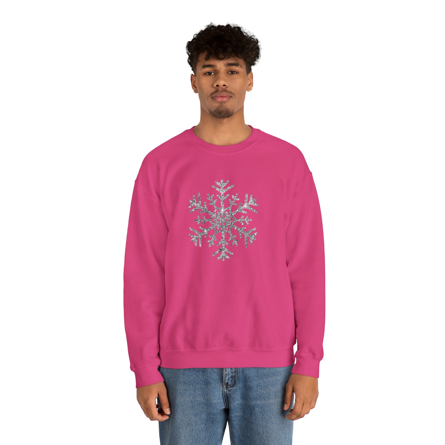 Glitter Snowflake Crewneck Sweatshirt